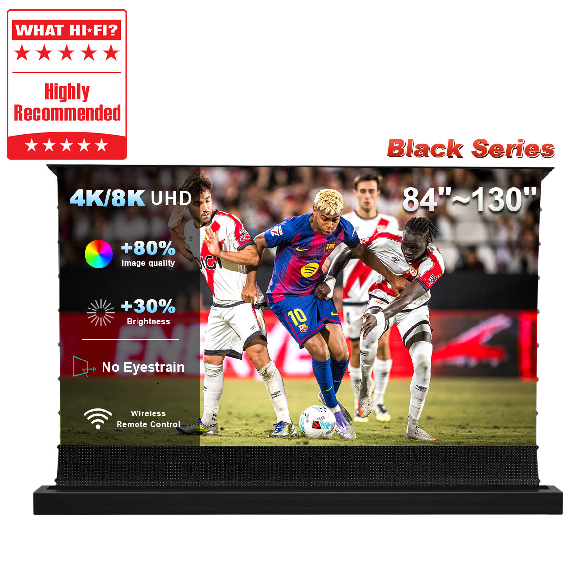 84''-130'' NothingProjector Black Series ALR Motorized Floor Rising Screen For Ultra Short Throw Projector