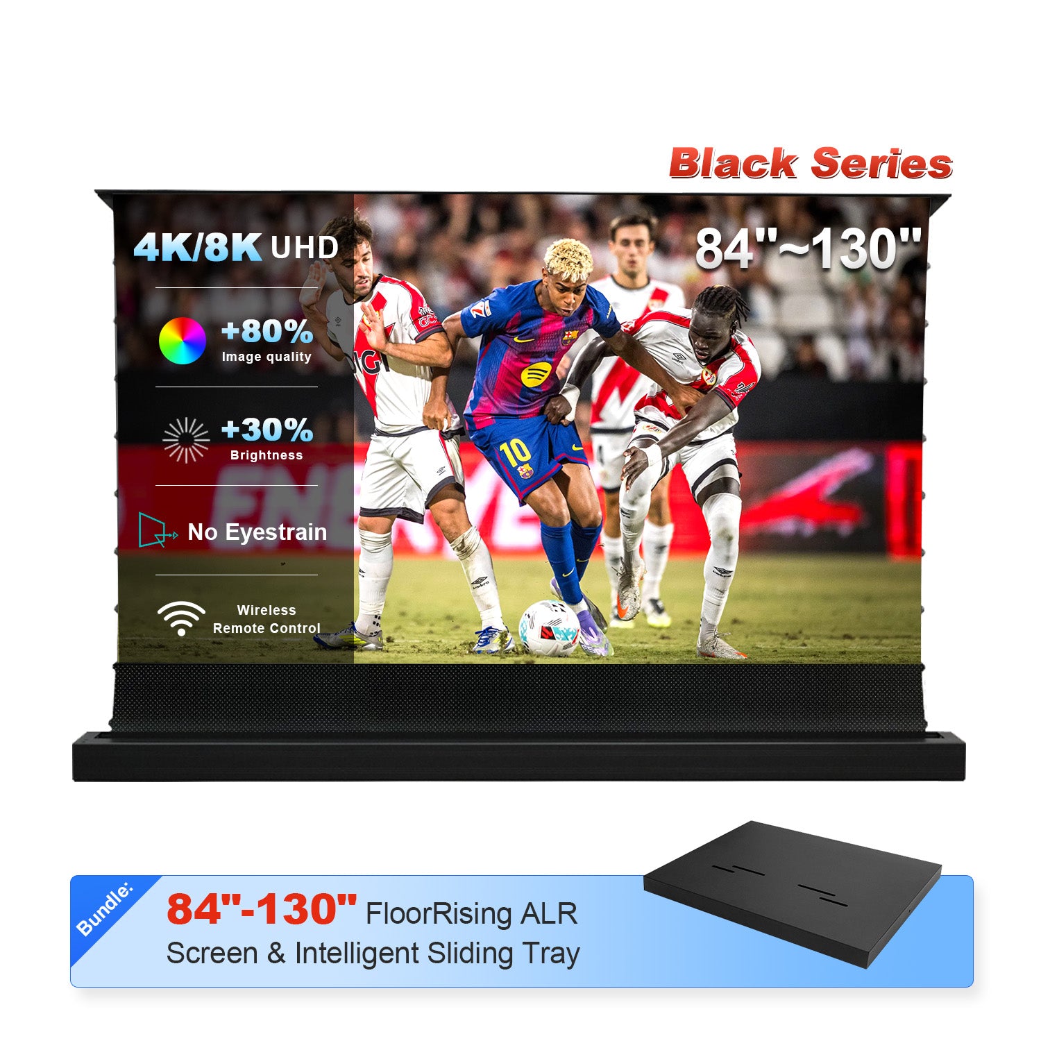 NothingProjector Black Series ALR Motorisé Motorisé Du Sol Écran + Plateau coulissant intelligent (bundle)