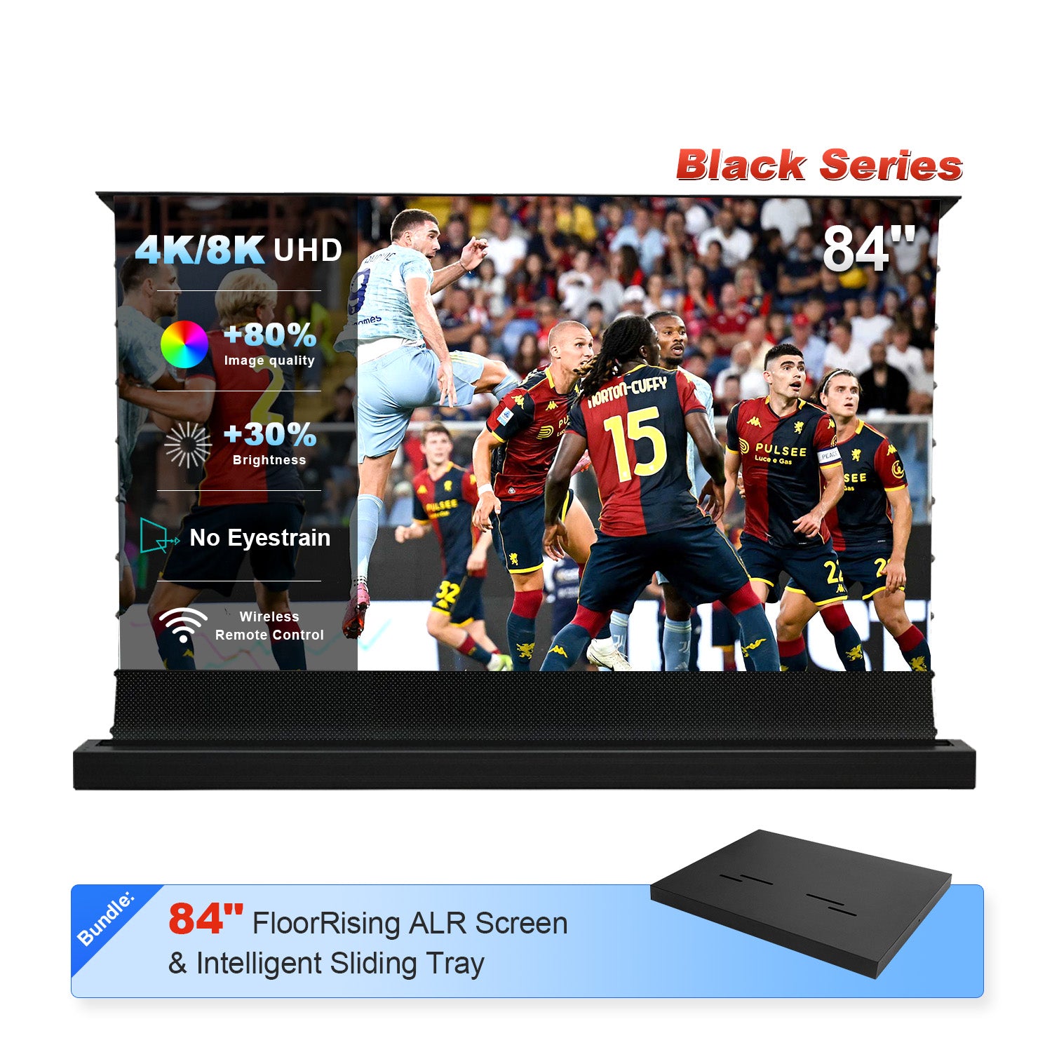 NothingProjector Black Series ALR Motorisé Motorisé Du Sol Écran + Plateau coulissant intelligent (bundle)