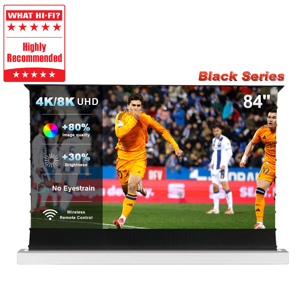 84'' NothingProjector Black Series ALR Motorized Floor Rising Screen For Ultra Short Throw Projector