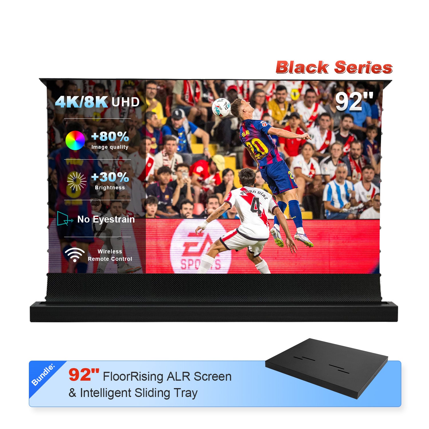 NothingProjector Black Series ALR Motorisé Motorisé Du Sol Écran + Plateau coulissant intelligent (bundle)