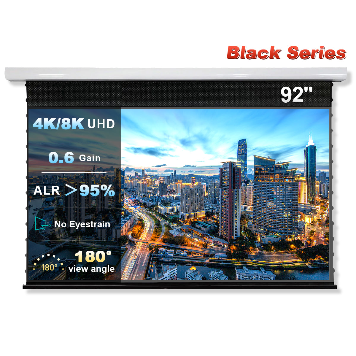 92 Inch NothingProjector Black Series Motorized UST ALR Screen 0.6 Gain High Contrast for Sports and Gaming