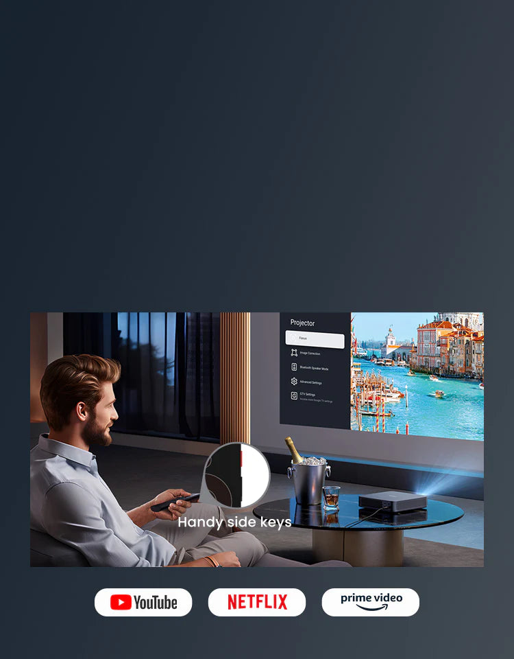 dangbei atom laser portable projector remote that does it all