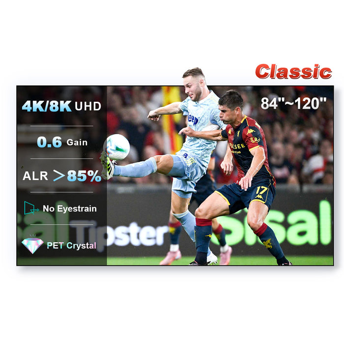84''-120'' NothingProjector PET Crystal Classic UST ALR Projector Screen