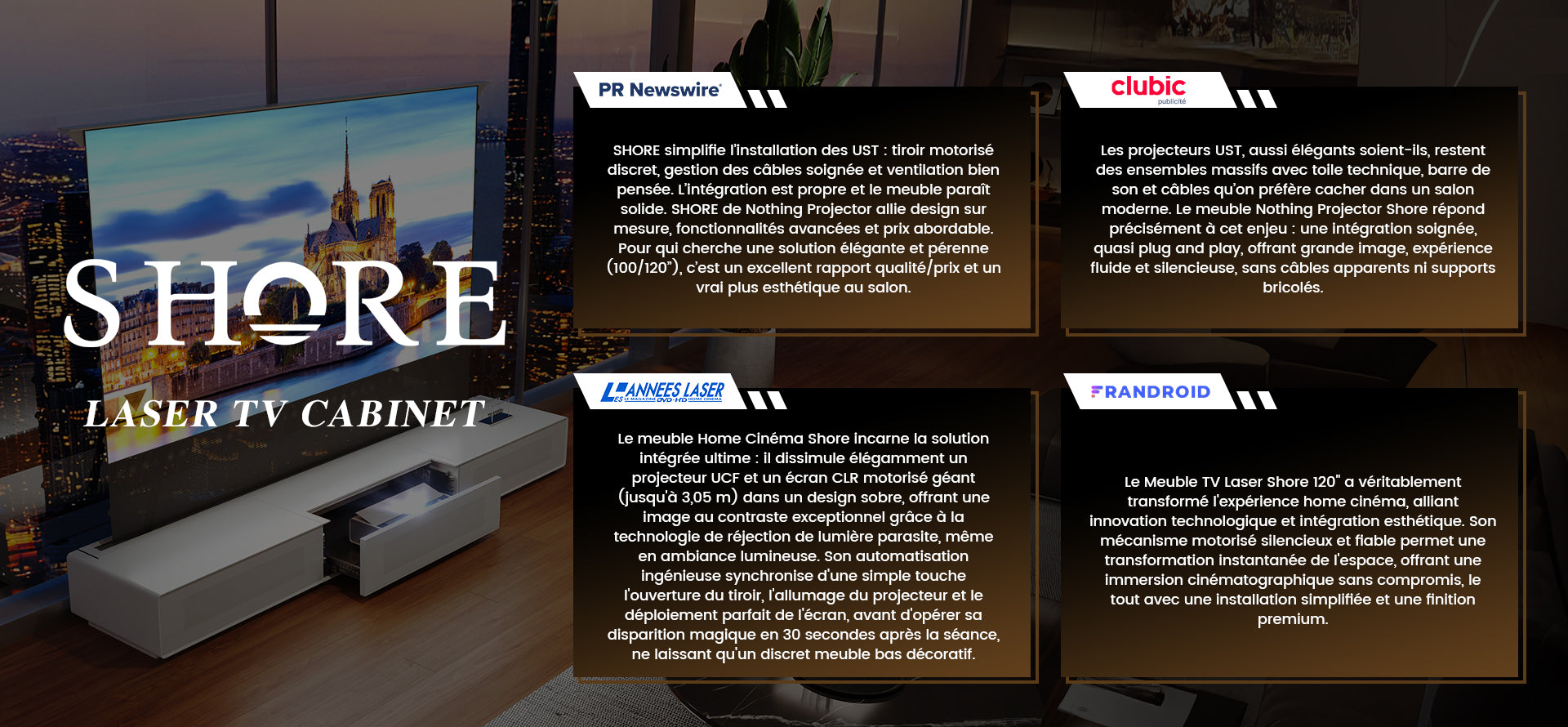 Shore Laser TV Cabinet is highly recommended across industry reviews.