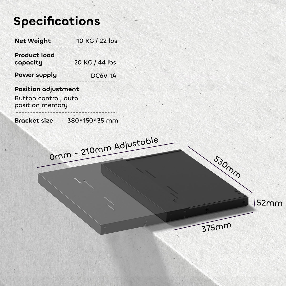 Intelligent Sliding Tray For UST Projector