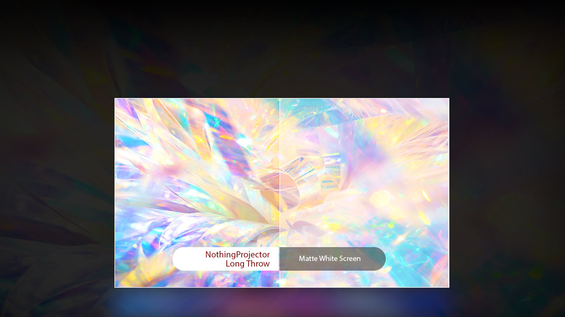 NP ALR Long Throw Screen features a refined 0.8dB peak gain that enhances projector brightness while minimizing glare and ambient light interference for optimized viewing clarity.