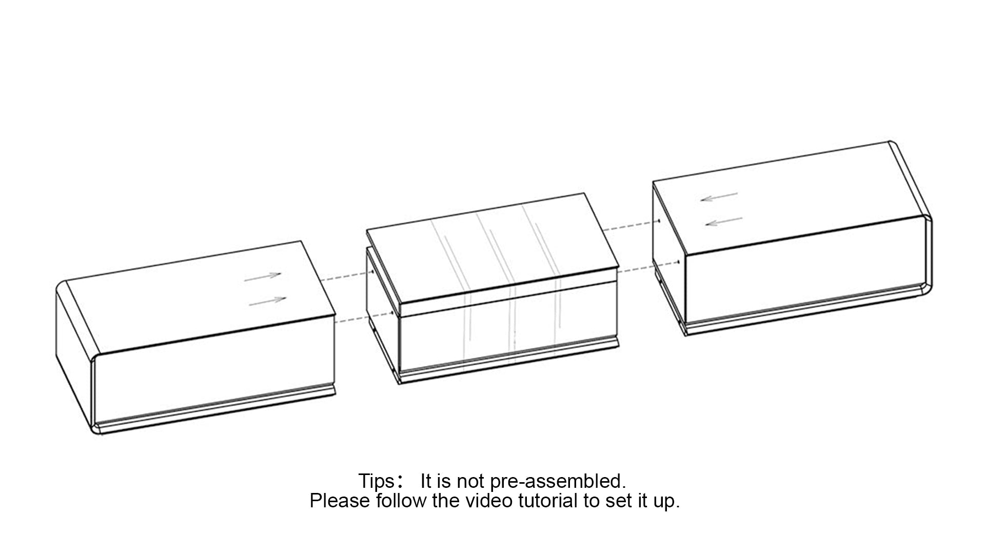 Shore Laser TV Cabinet with intuitive modular assembly