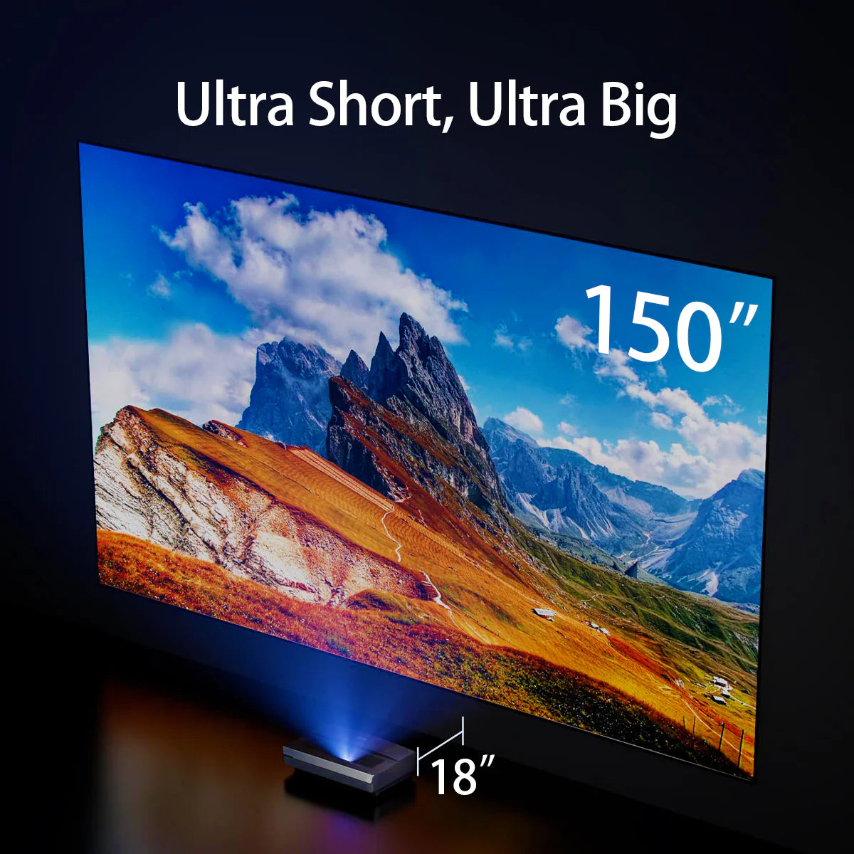 Casiris A6 ultra courte focale Triple laser 4K Vidéoprojecteur