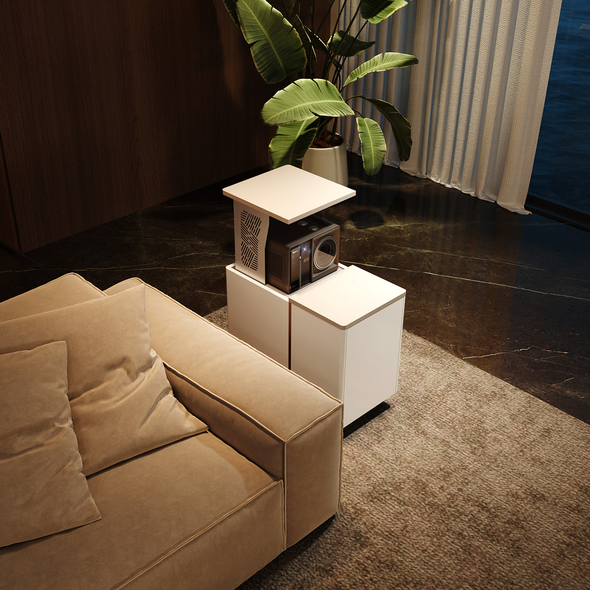 Shore Smart Motorized Hidden Lift Cabinet for Long Throw Projectors