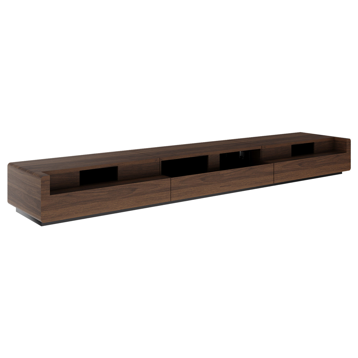 Shore Walnut Matte Motorized UST Laser TV Cabinet (Pre-assembled)
