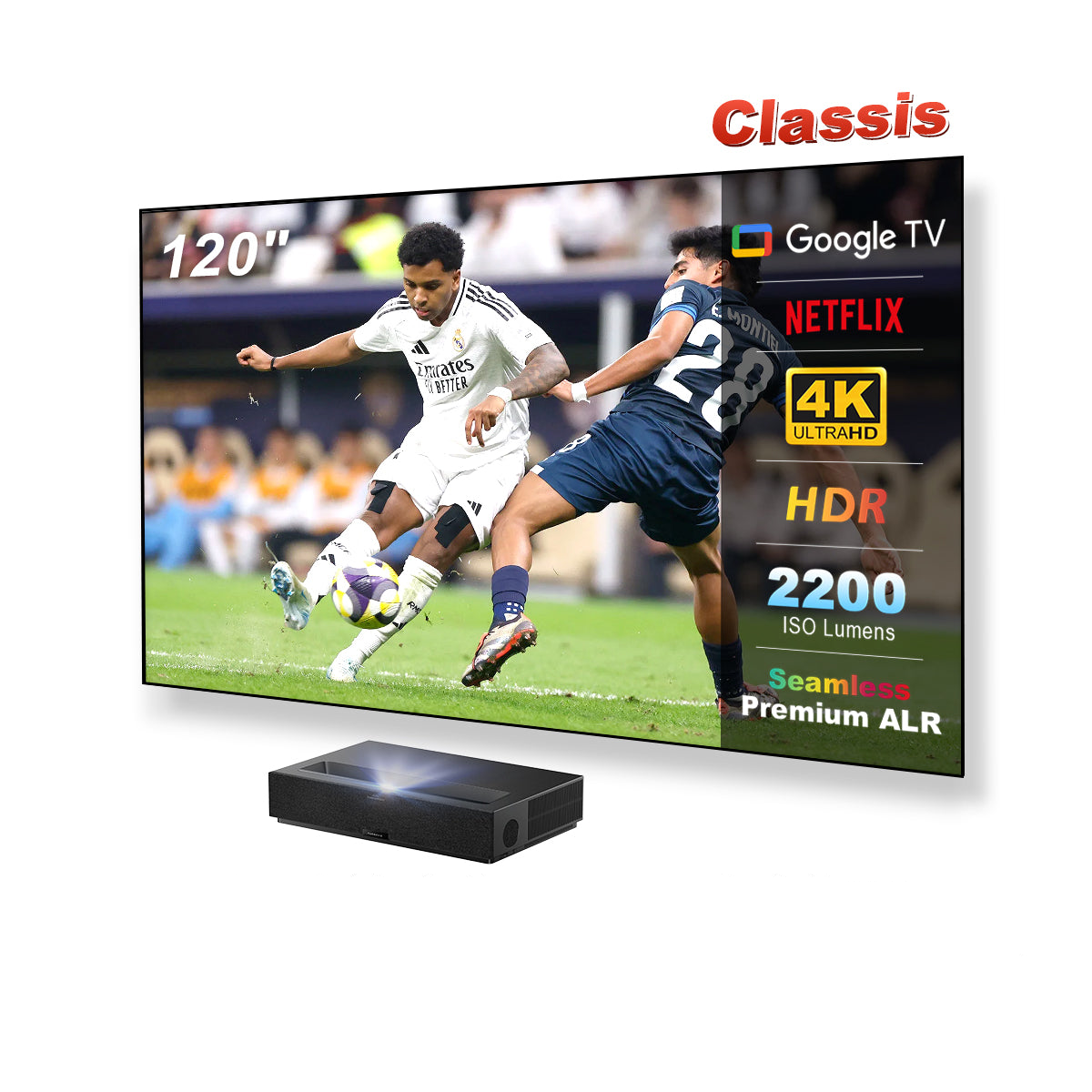 Formovie Théâtre Premium Triple Laser 4K TV ultra courte focale Vidéoprojecteur