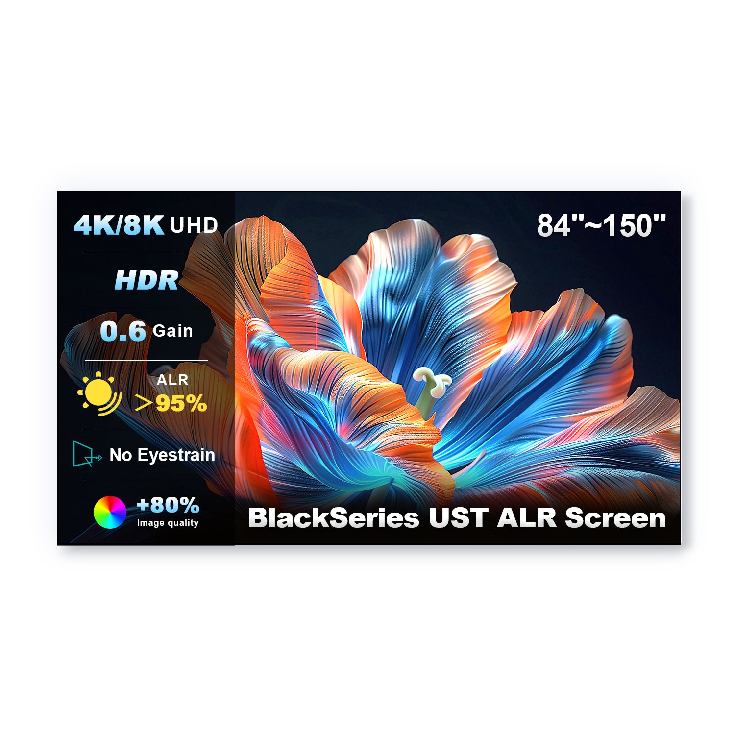 Best Value UST projector ALR fixed frame screen