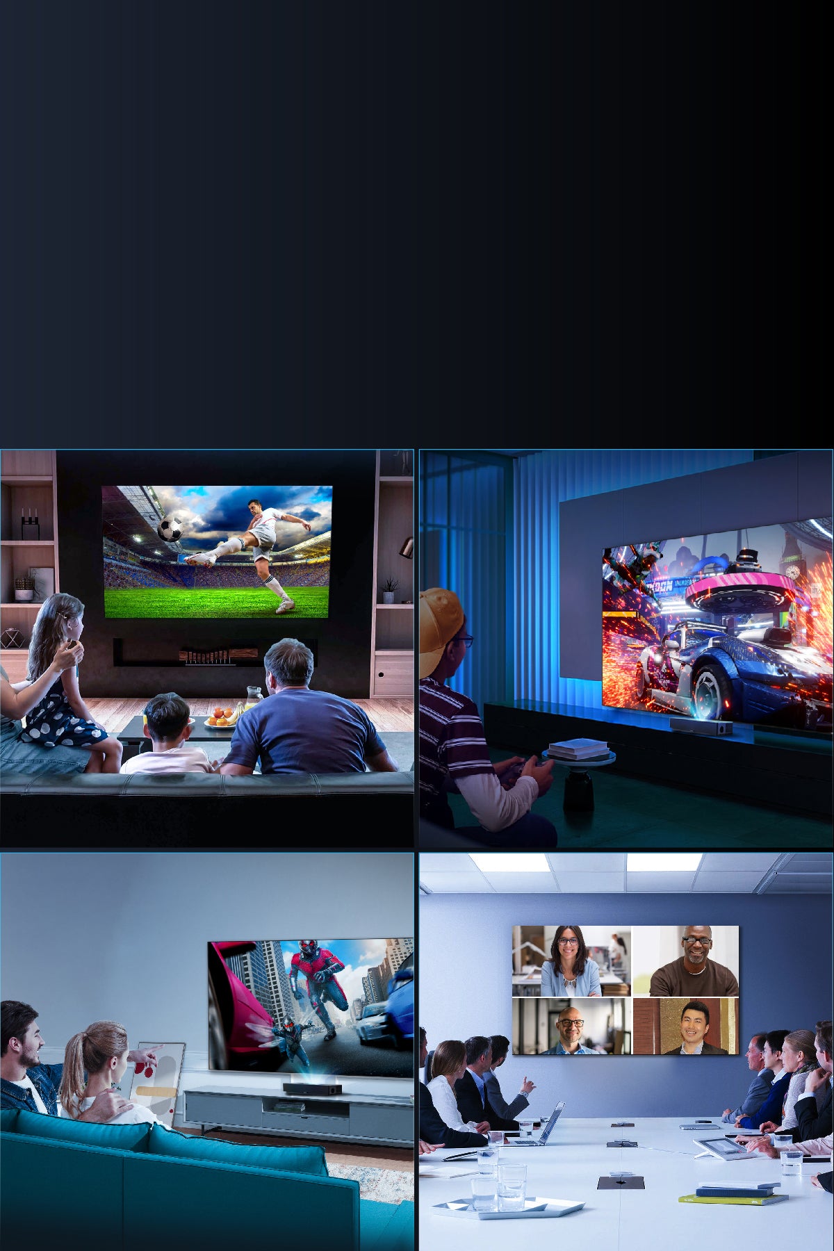 NP Black Series ALR Projection Screen: High-performance display for bright rooms, offices, and public presentations