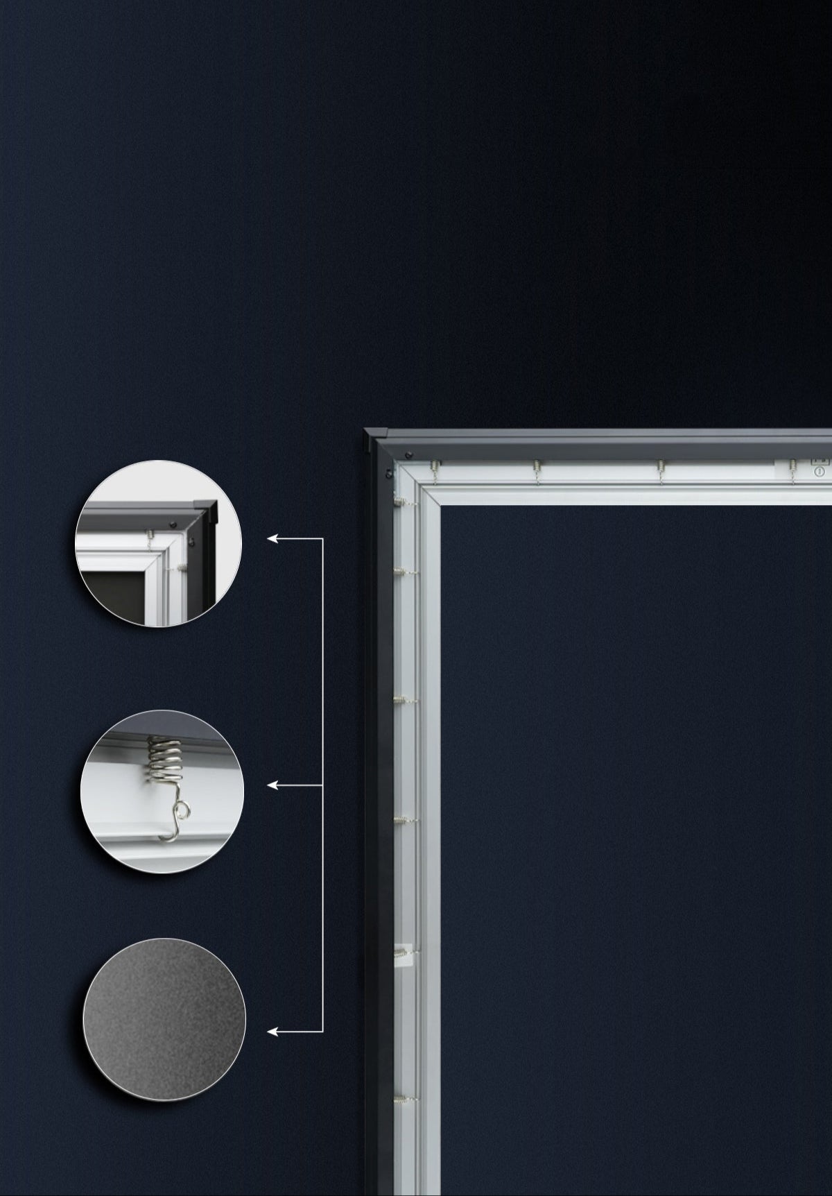 NP Black Series ALR Projection Screen: Wrinkle-free reinforced aluminum frame with slim design for durable, immersive viewing.