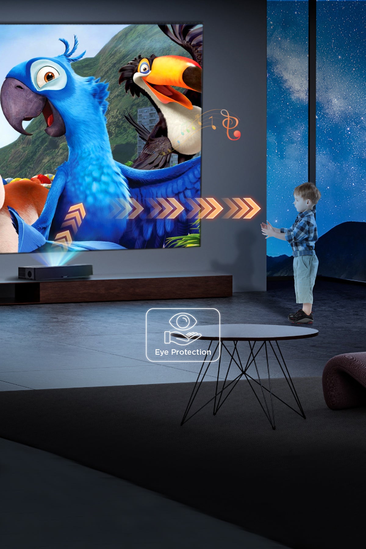 NothingProjector Classic PET Crystal UST Screen - Eye Comfort for hisense px3-pro/nexigo & more 4K Home Theater (Diffuse Reflection Tech)