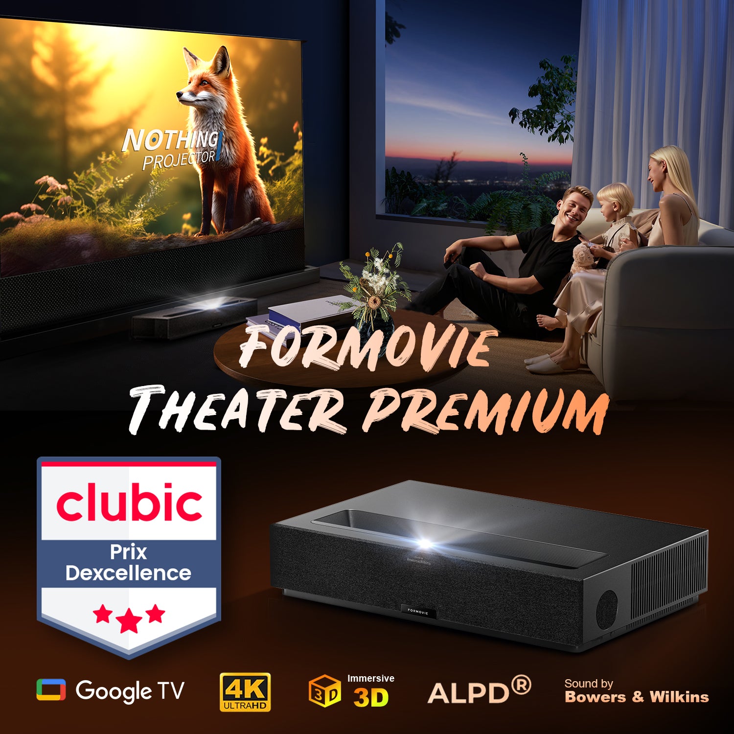 It utilizes ALPD® 4.0 RGB+ technology, which helps give it some of the best black levels we've seen on a projector