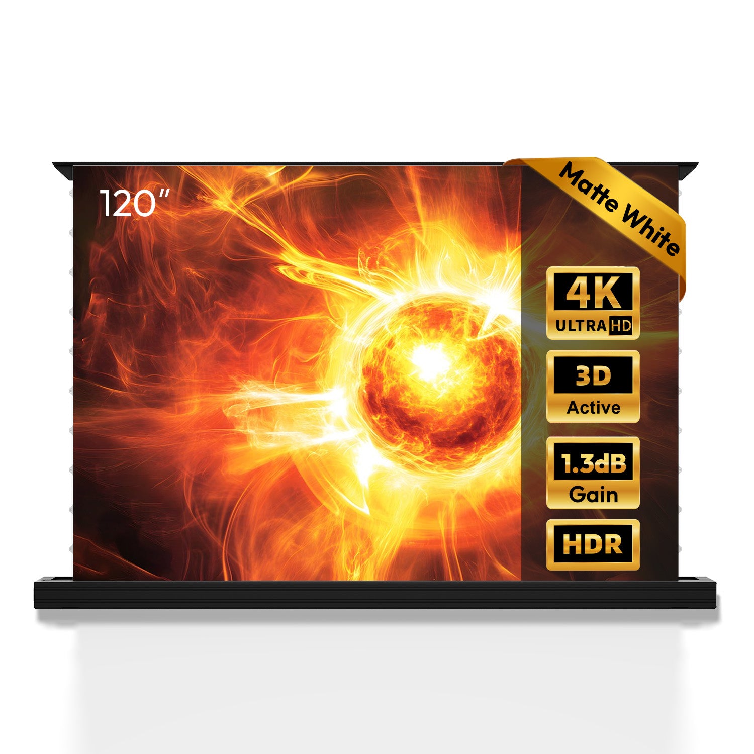 100''-120'' NothingProjector Blanco mate motorizado Pantalla de suelo motorizada