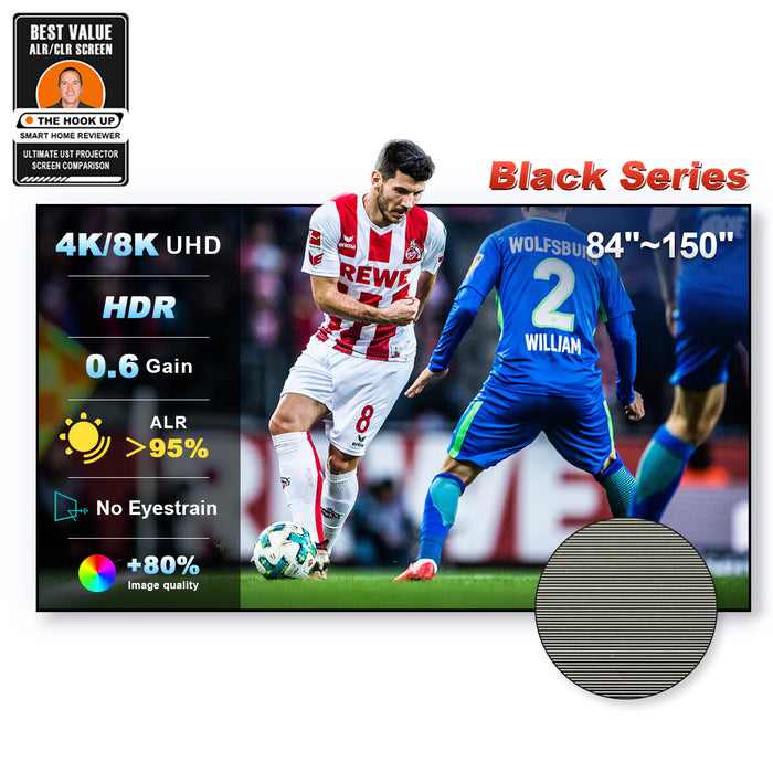 84''-150'' NothingProjector Black Series ALR/CLR Ultra Short Throw Projector Screen