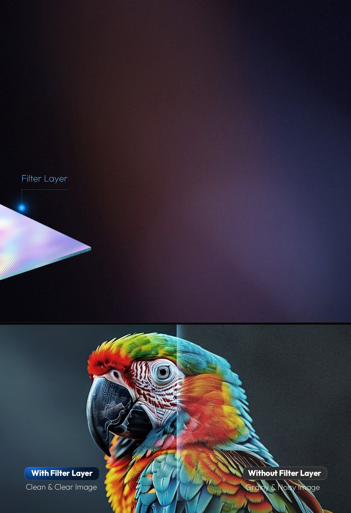 filter layer for nothing projector alr screen filters stray light delivers cleaner purer colors and clear image