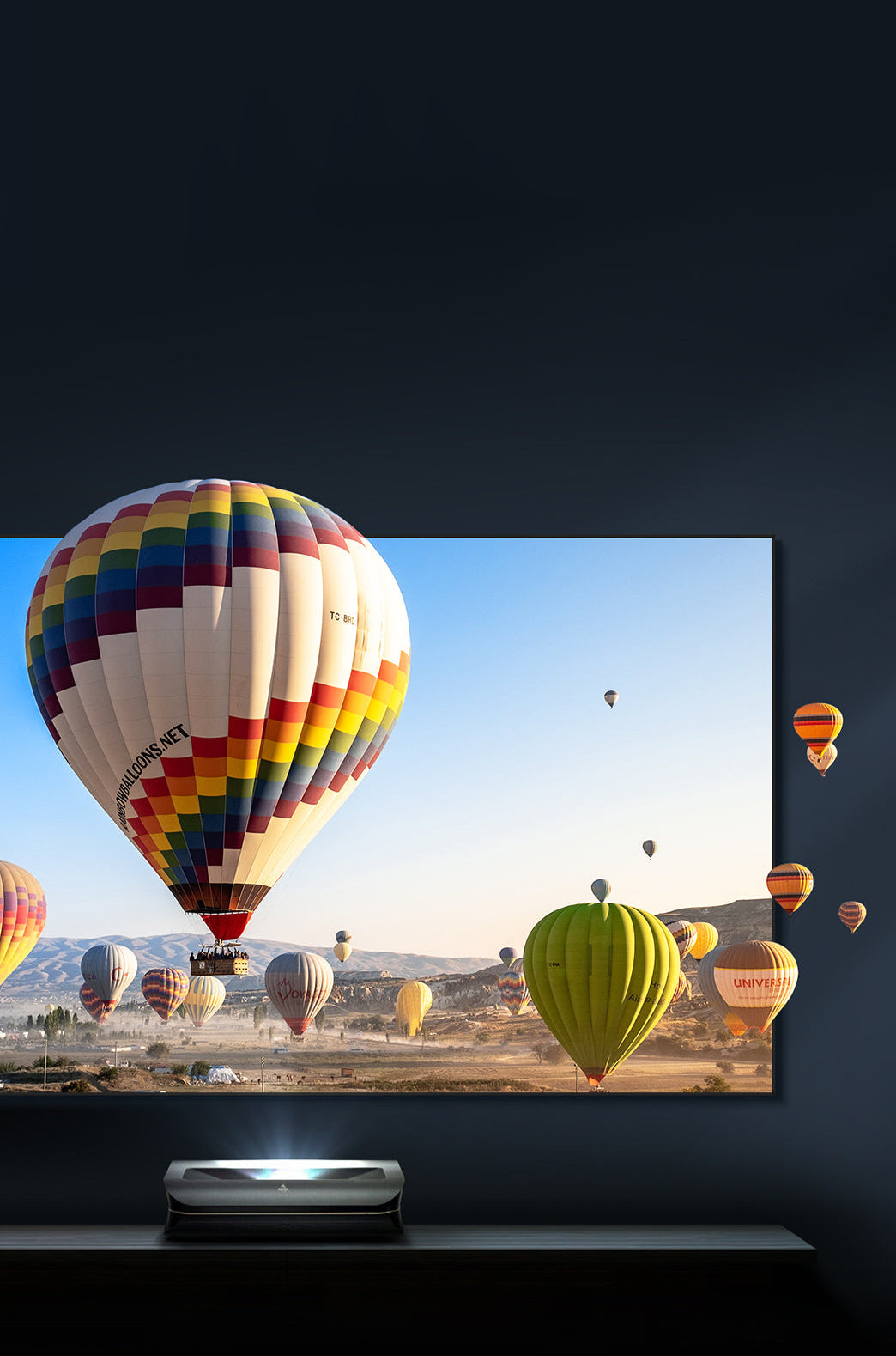 NP Classic UST ALR Projection Screen with PET Crystal Surface - Compatible with Xgimi Aura 4K & Samsung Premiere Laser Projectors