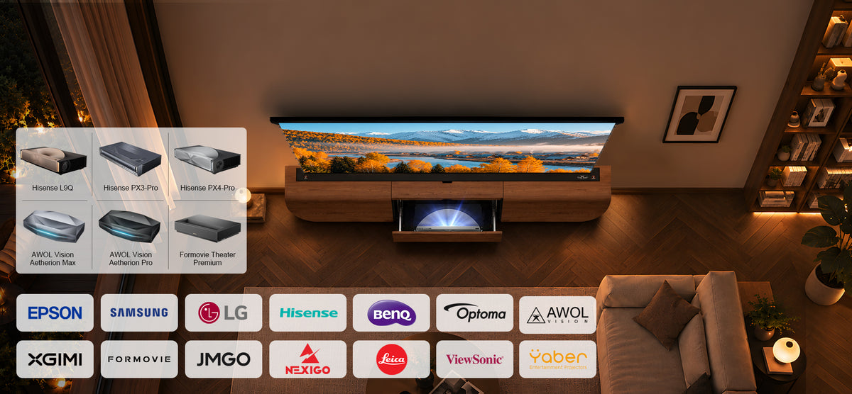 NothingProjector Milo laser TV cabinet — Universal Compatibility for Your Laser TV Cabinet
