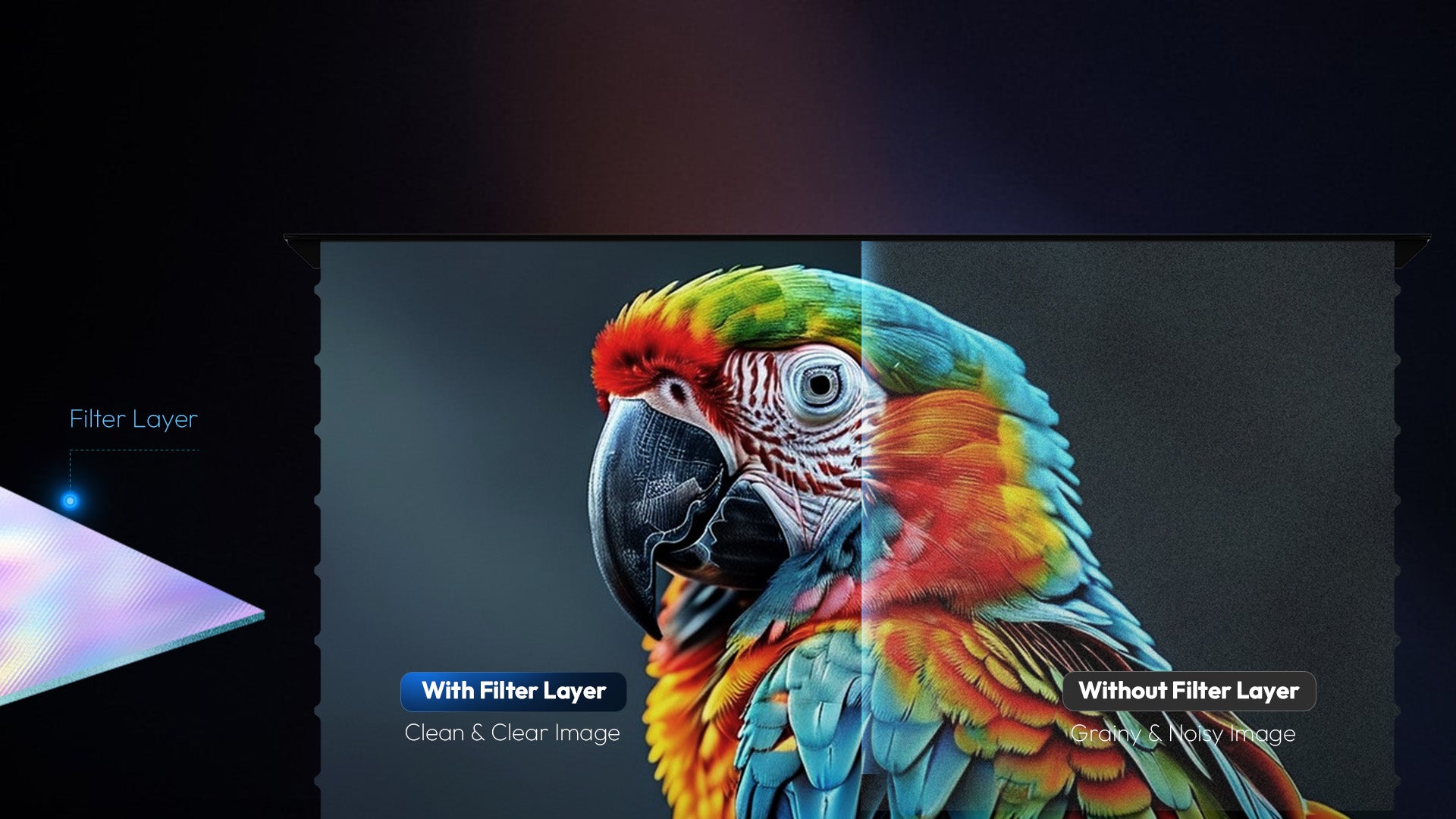 filter layer for nothing projector alr screen filters stray light delivers cleaner purer colors and clear image