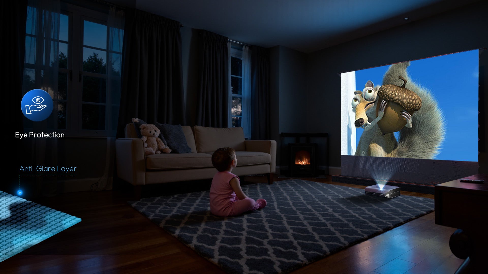 anti-glare layer for nothing projector alr screen reduces glare offers eye protection and comfortable long viewing