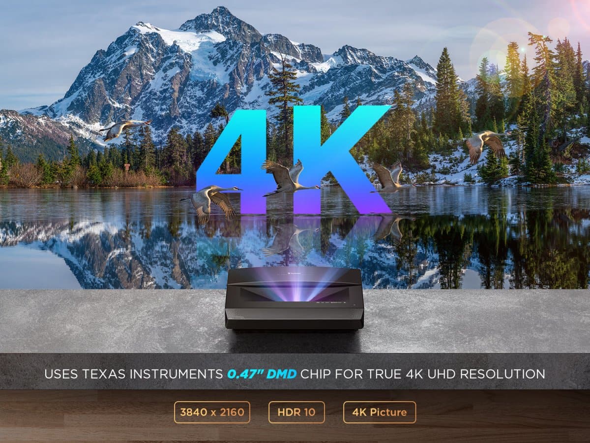 Bomaker Polaris 4K Laser Tv 2500 ANSI Dlp Smart UST Ultra Short Throw Laser Projector - Nothingprojector