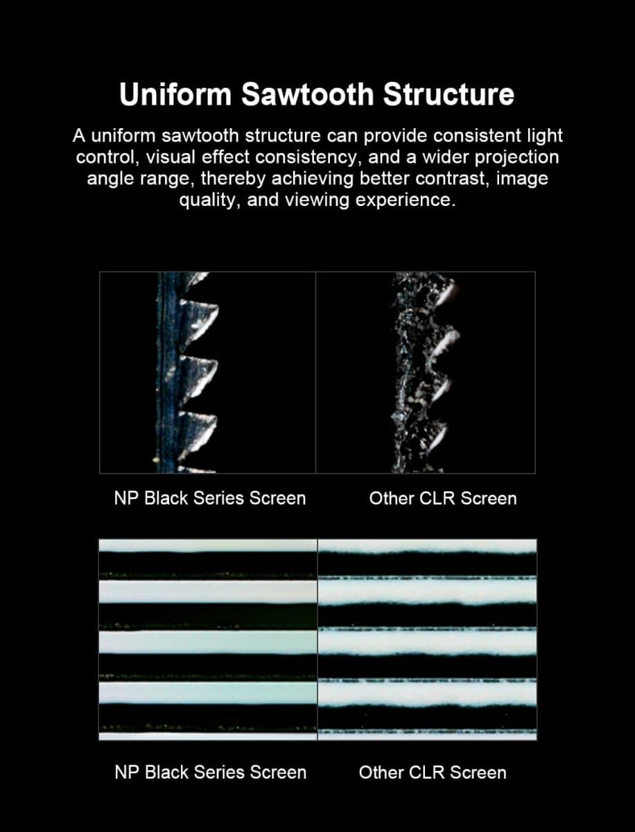 Nothing Projector Black Series 120 inch ALR/CLR Ultra Short Throw Projector Screen - Nothingprojector