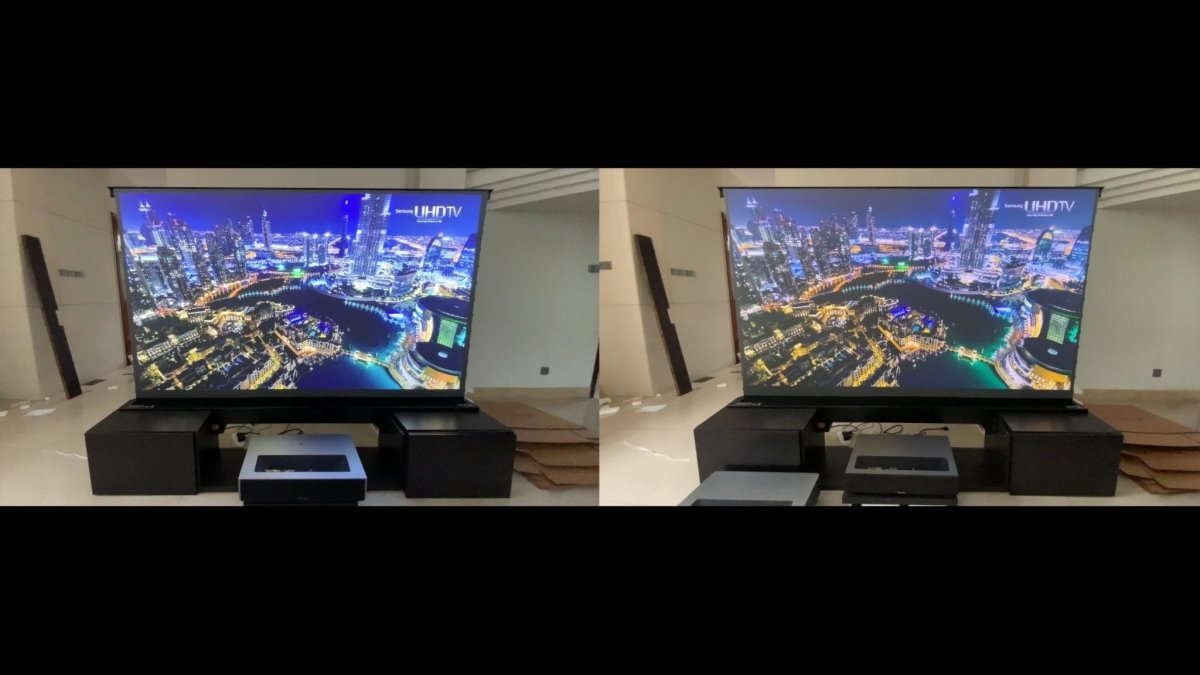 Fengmi 4k Max vs Fengmi T1, side by side compare - Nothingprojector