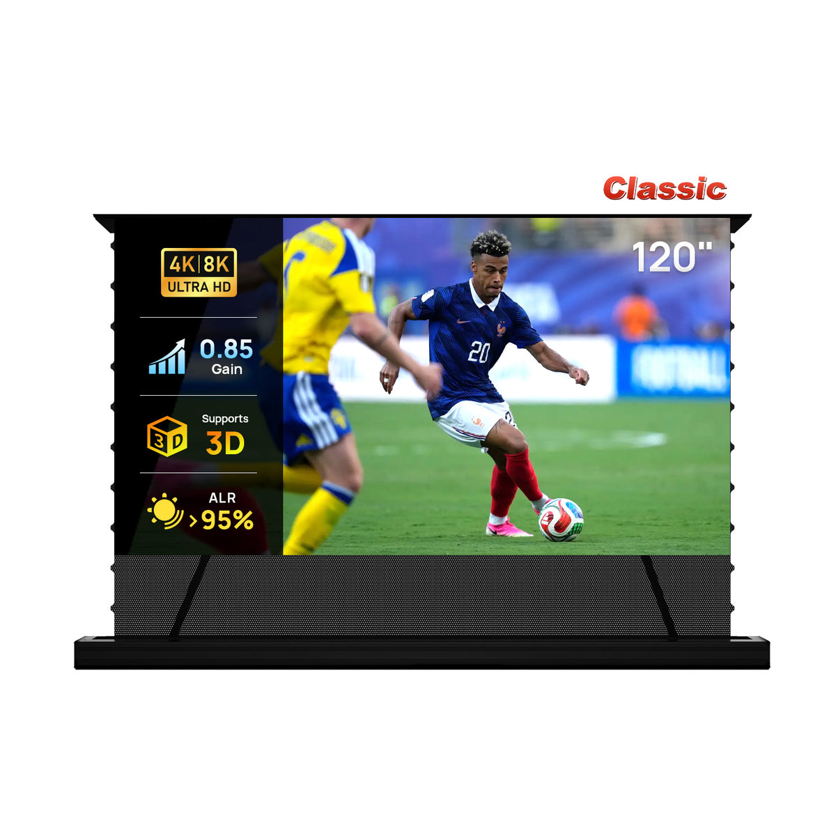 100''-120'' NothingProjector PET Crystal Classic 85% ALR Motorized Floor Rising Screen For UST Projector
