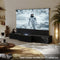 100"-120" Shore Black Motorized Laser TV Flat Pack Cabinet