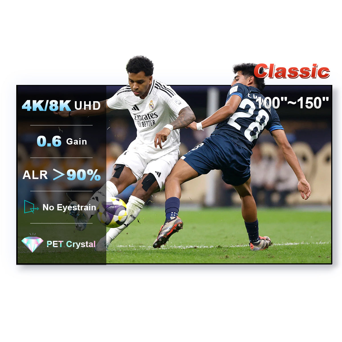 100''-150'' NothingProjector Pet Crystal Classic ALR/CLR ultrakurzdistanz beamer leinwand