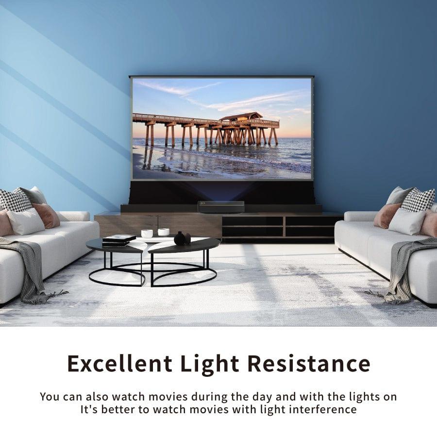 72"-120Zoll VividStorms Pro Motorized Spannungsboden steigende UST -AL -Projektor leinwand