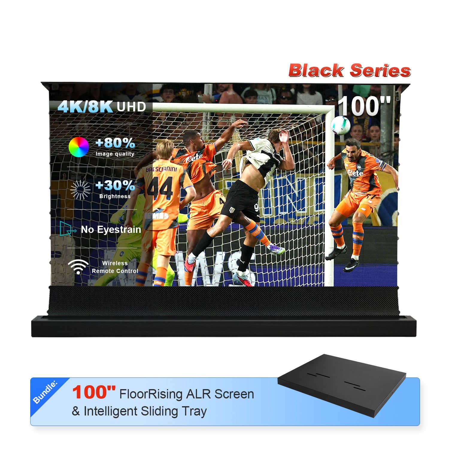 NothingProjector Black Series ALR Motorisé Motorisé Du Sol Écran + Plateau coulissant intelligent (bundle)