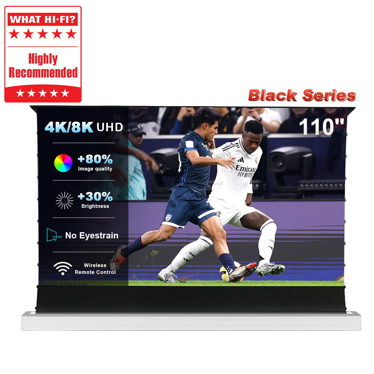 110'' NothingProjector Black Series ALR Motorized Floor Rising Screen For Ultra Short Throw Projector