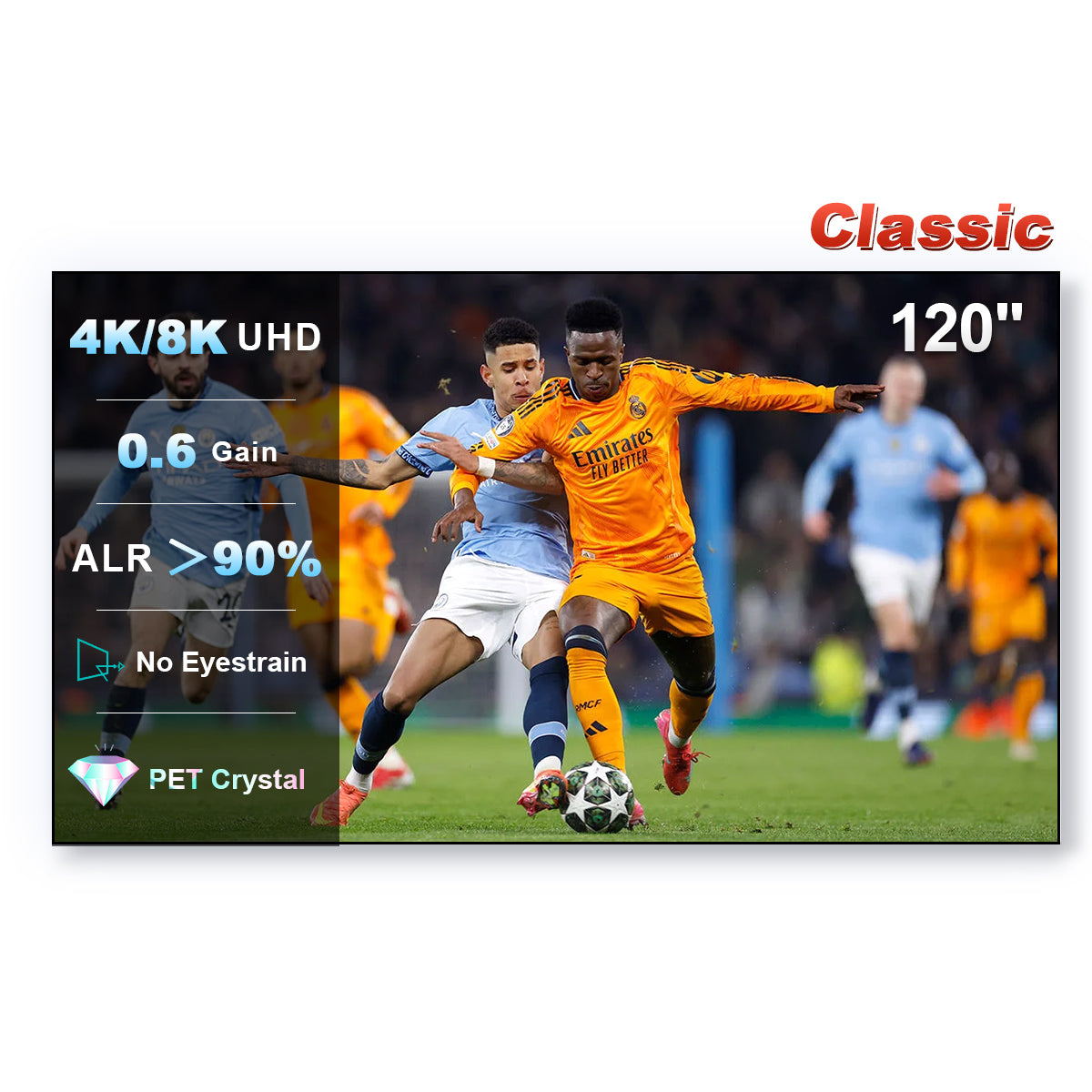 120 Inch Nothing Projector Classic Pet Crystal ALR Projector Screen