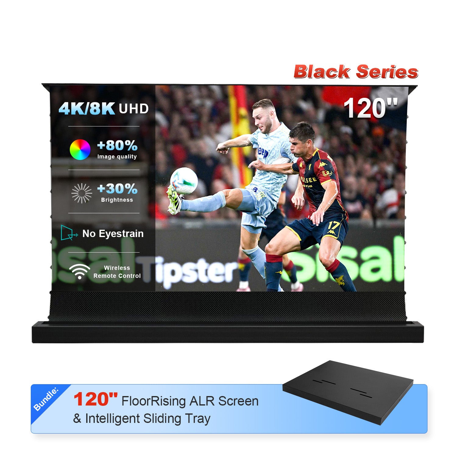 NothingProjector Black Series ALR Motorisé Motorisé Du Sol Écran + Plateau coulissant intelligent (bundle)