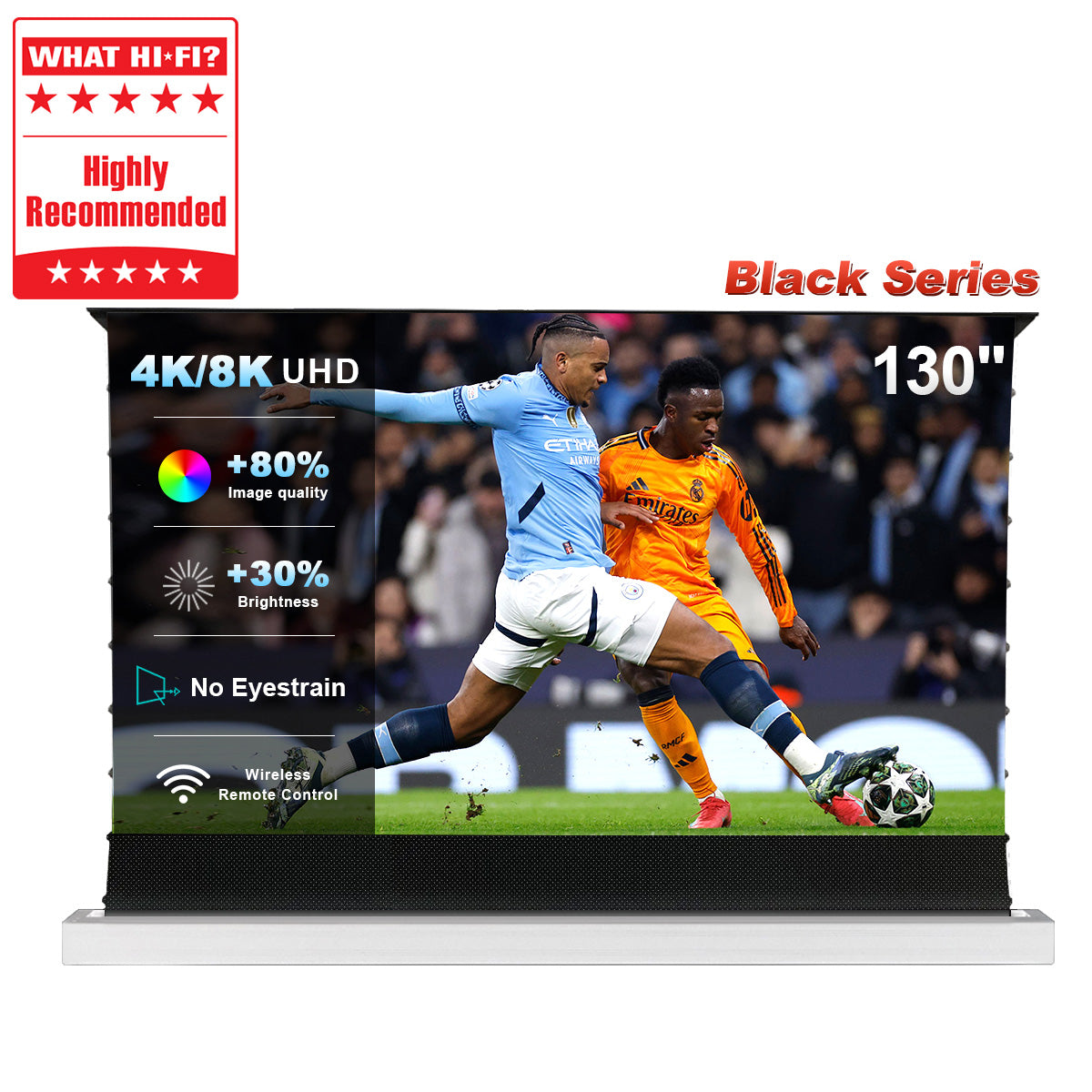 130'' NothingProjector Black Series ALR Motorized Floor Rising Screen For Ultra Short Throw Projector