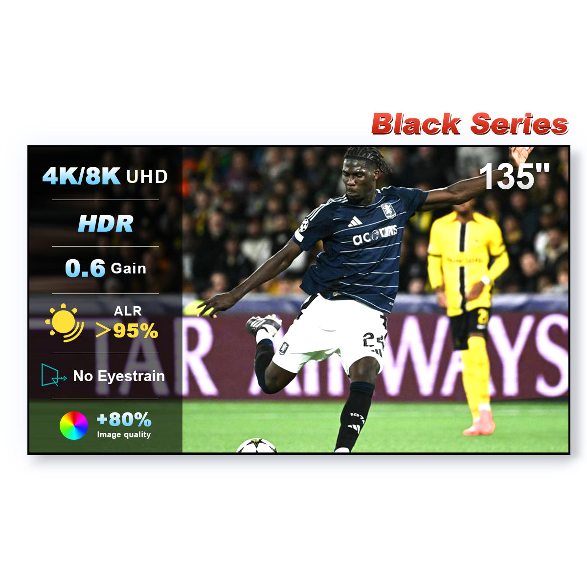 135'' NothingProjector Black Series ALR/CLR Schermo per proiettore a ottica ultra corta.