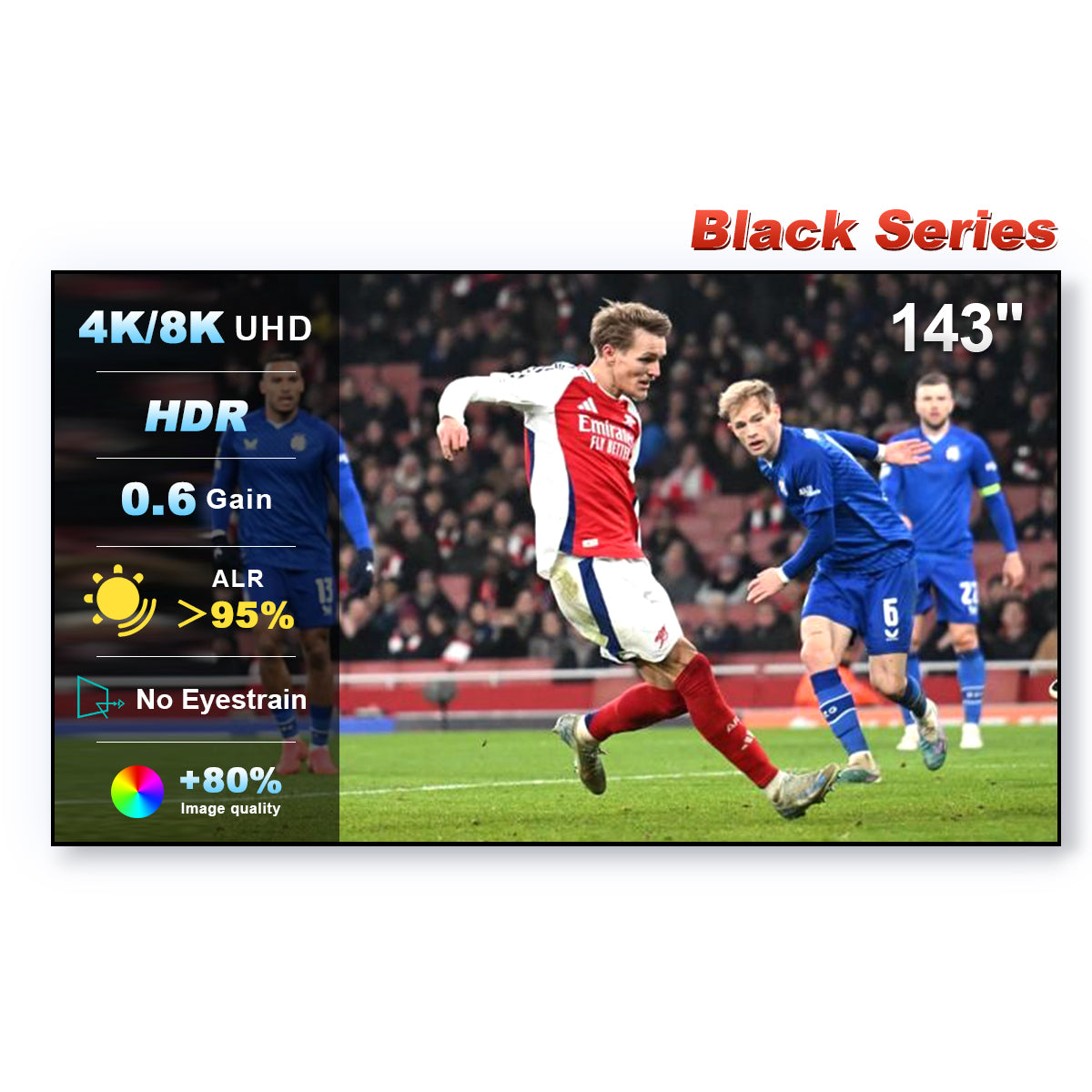 143'' NothingProjector Black Series ALR/CLR Schermo per proiettore a ottica ultra corta.