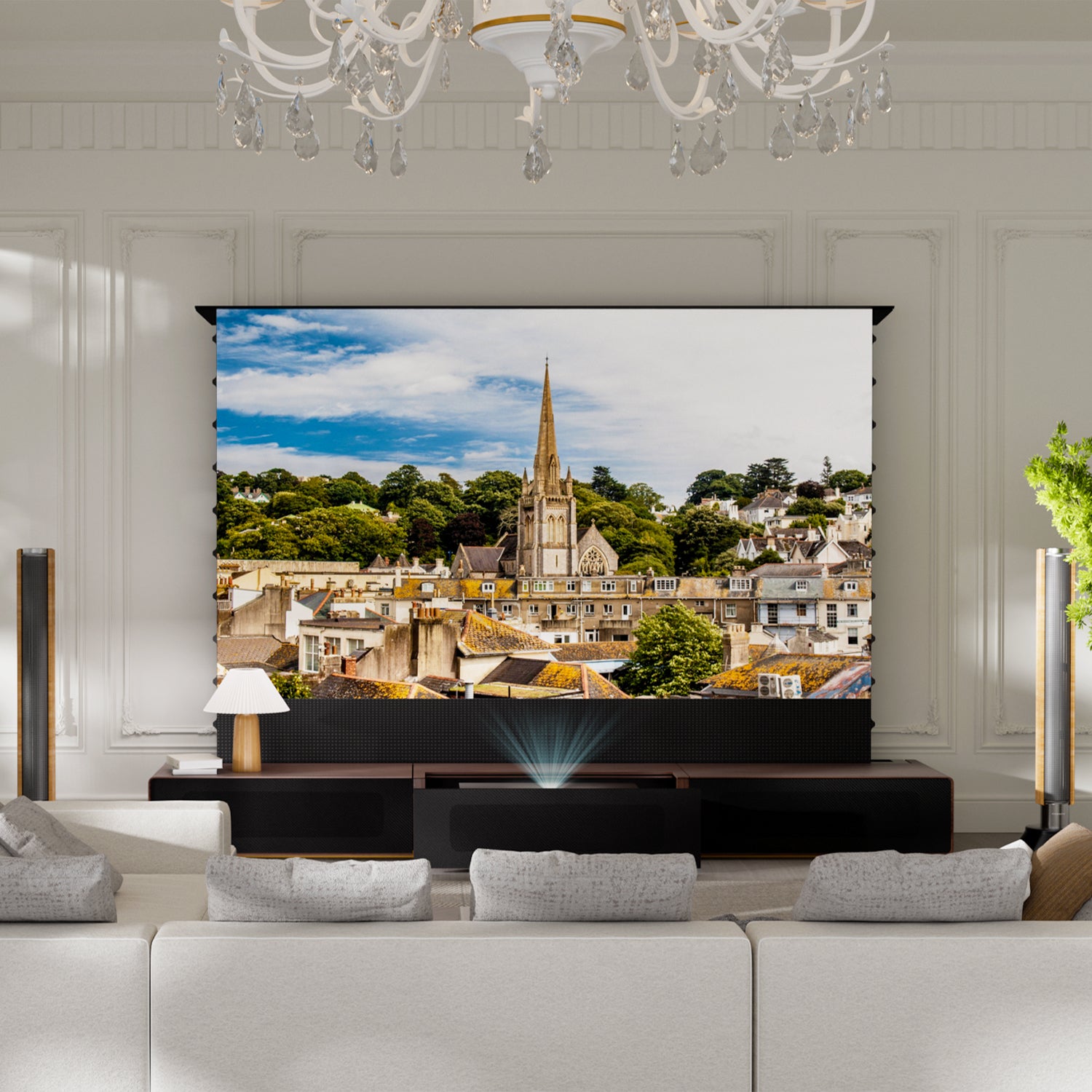 Laser personnalisable premium TV Cabinet pour ultra courte focale Vidéoprojecteur