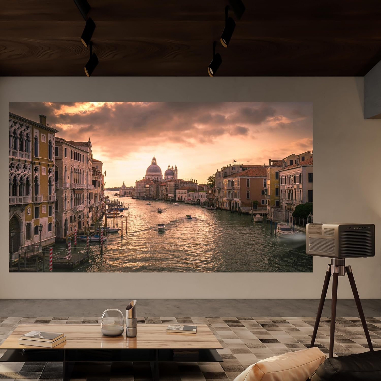 Hisense XR10 4K triple laser intelligent Vidéoprojecteur avec Iris et Lens Shift, 6000 ANSI Lumens, 65" - Système d'exploitation Vidaa amélioré Dolby Vision IMAX 300 pouces réglé par Devialet