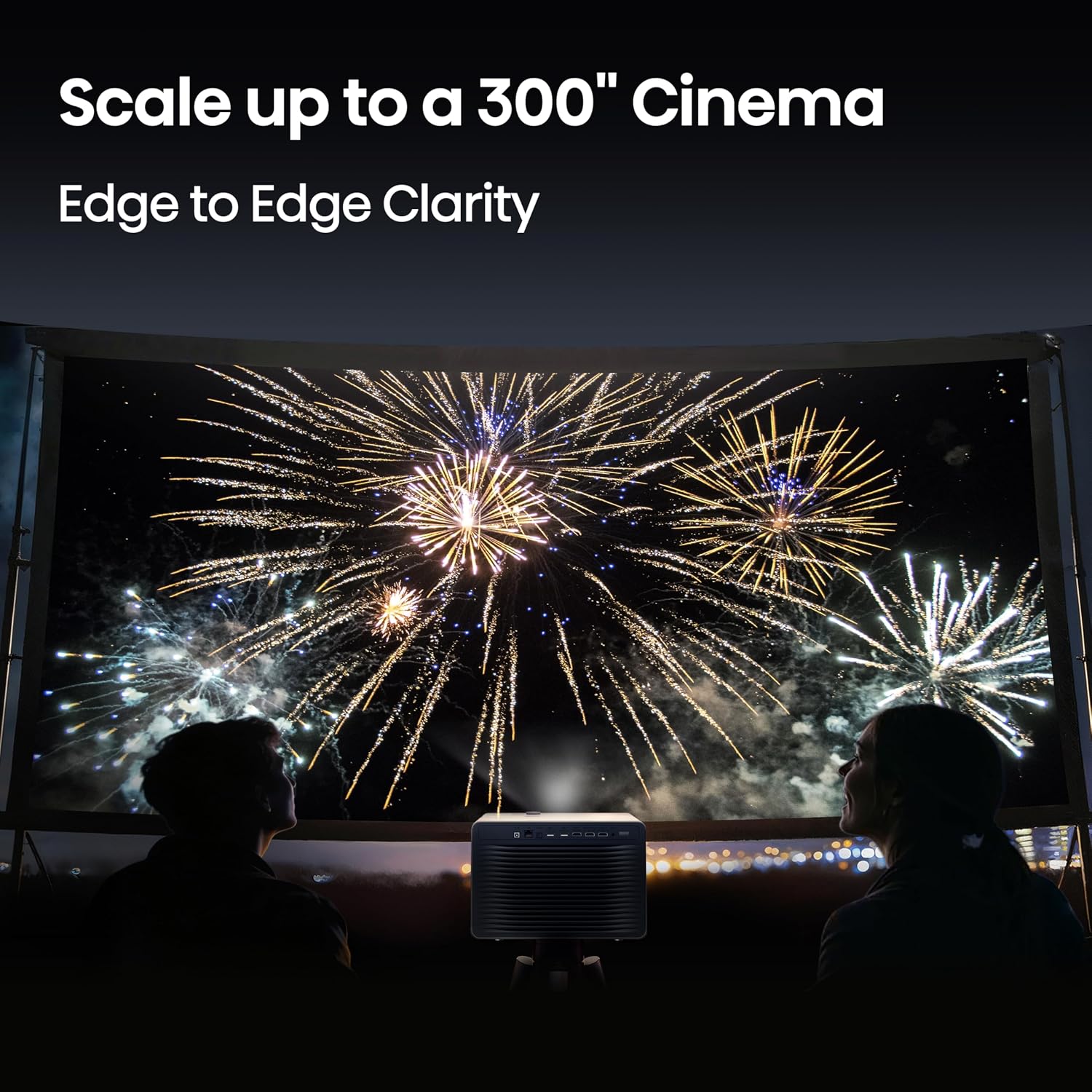 Hisense XR10 4K triple laser intelligent Vidéoprojecteur avec Iris et Lens Shift, 6000 ANSI Lumens, 65" - Système d'exploitation Vidaa amélioré Dolby Vision IMAX 300 pouces réglé par Devialet