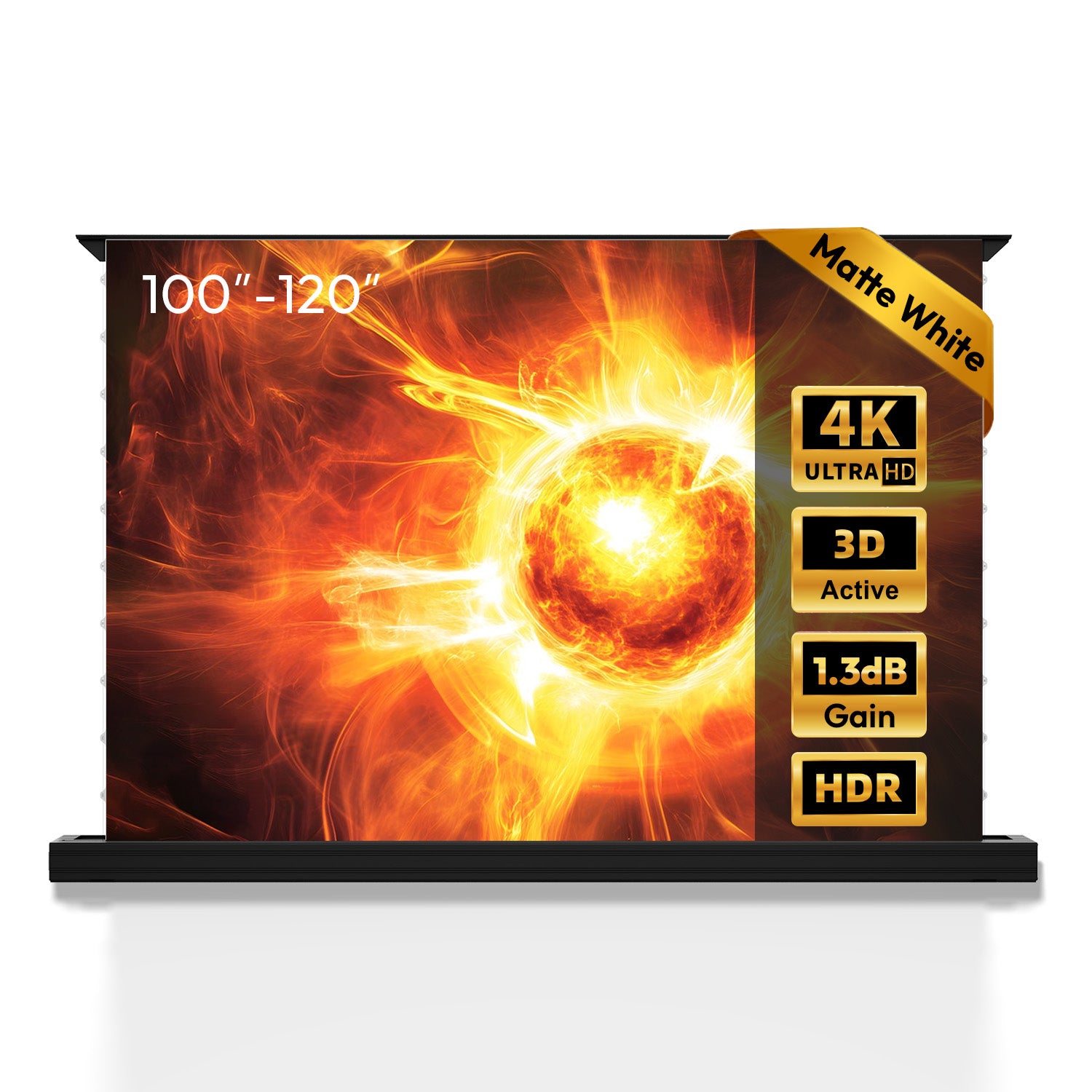 100''-120'' NothingProjector Blanco mate motorizado Pantalla de suelo motorizada