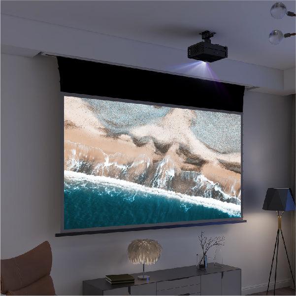 VividStorm Pro a Slimline Motoralize Tension Drop Down Down Ust Alr Projector Screen