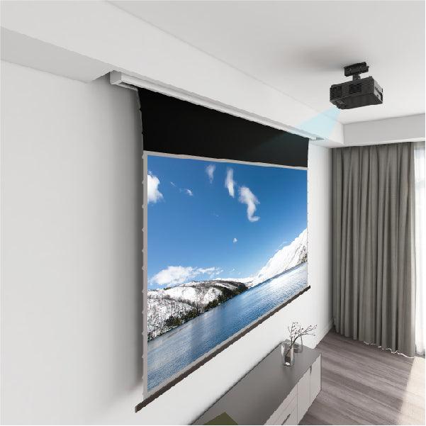 VividStorm Pro a Slimline Motoralize Tension Drop Down Down Ust Alr Projector Screen