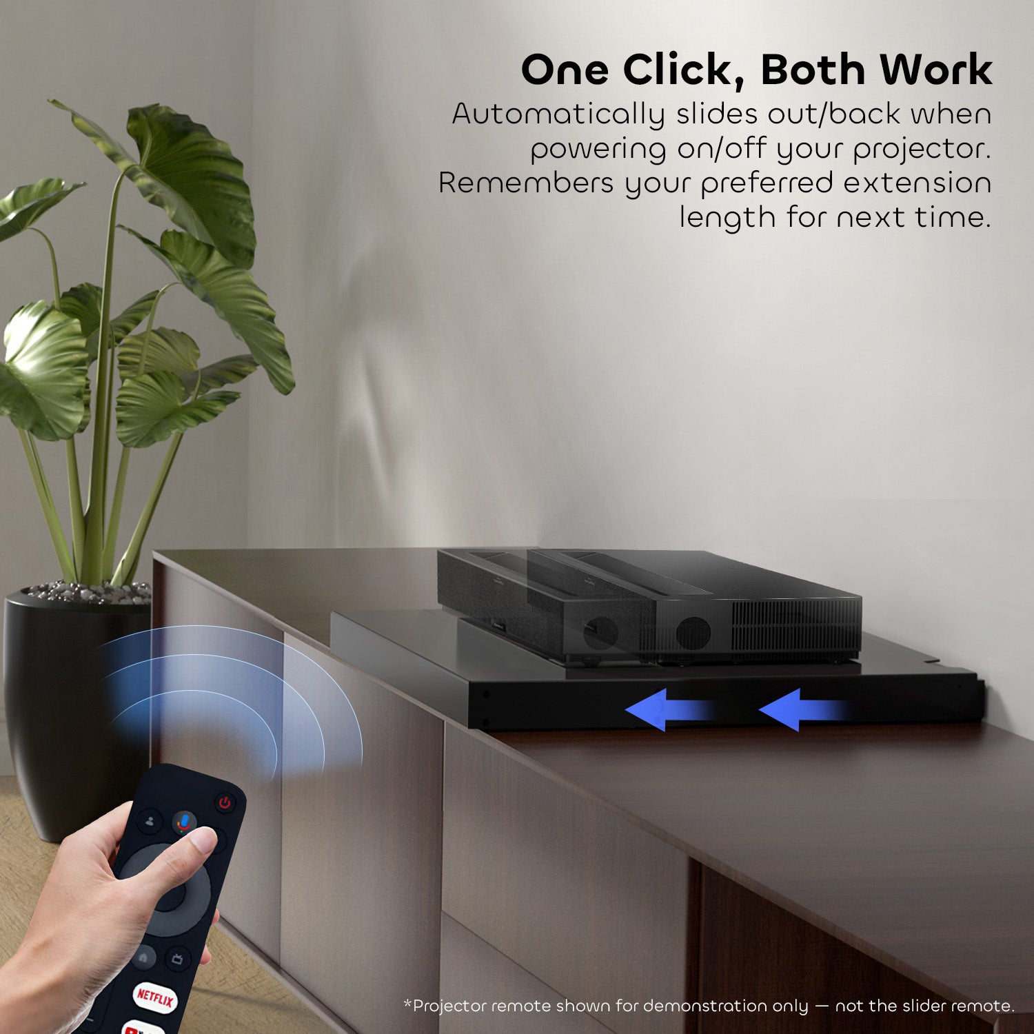 Plateau coulissant intelligent pour Ultra Courte Focale Vidéoprojecteur