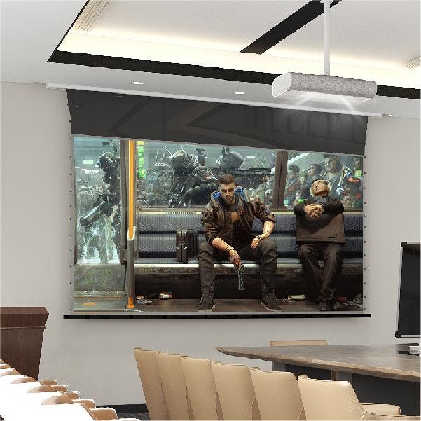 VividStorm Pro a Slimline Motoralize Tension Drop Down Down Ust Alr Projector Screen